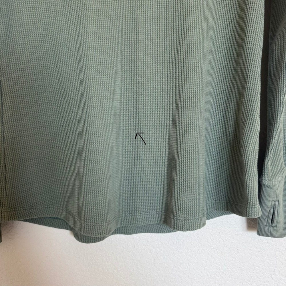 Kuhl Womens Sage Green Waffle Knit Henley Long Sleeve Shirt Gorpcore Outdoor - Picture 5 of 7